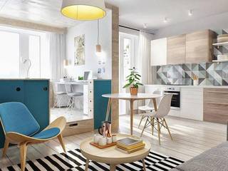 Стильная однушка 40м2 в Москве, IdeasMarket IdeasMarket Cocinas de estilo clásico