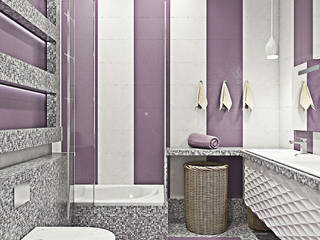 Оттенки фиолетового, Pure Design Pure Design 北欧スタイルの お風呂・バスルーム