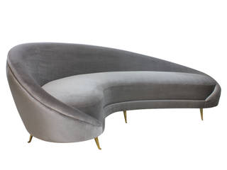 A Large Curved Sofa By Parisi, Antiques, Lighting and The Interior Antiques, Lighting and The Interior Living room