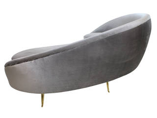 A Large Curved Sofa By Parisi, Antiques, Lighting and The Interior Antiques, Lighting and The Interior Ruang keluarga: Ide desain interior, inspirasi & gambar