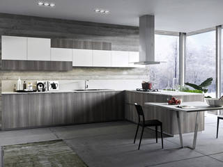 ONE_K linear, Siloma srl Siloma srl 現代廚房設計點子、靈感&圖片