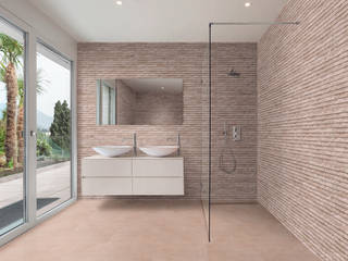 Rock Face , The Baked Tile Company The Baked Tile Company Modern bathroom