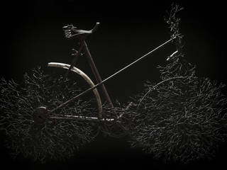 Vélo enchevêtré, YZO YZO Kunst Skulpturen