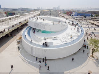 EXPO 2010 DANISH PAVILION, BIG-BJARKE INGELS GROUP BIG-BJARKE INGELS GROUP Espaços comerciais Centros de exposições