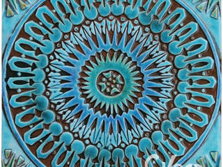 MOROCCAN WALL ART - TURQUOISE - SQUARE, Gvega Ceramica Gvega Ceramica Modern living