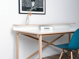 Schreibtisch EGON, Formfreund Holzmanufaktur Formfreund Holzmanufaktur Minimalistische Arbeitszimmer Schreibtische