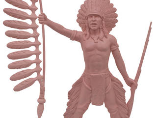 Statuette Chief Red Cloud, Bang Bang Kid Bang Bang Kid Rumah Gaya Eklektik