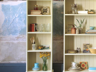 Bourton Painted Extra Narrow Bookcase (5ft) The Cotswold Company カントリーデザインの リビング 棚