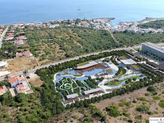 Water park in Menorca, FG ARQUITECTES FG ARQUITECTES モダンスタイルの プール