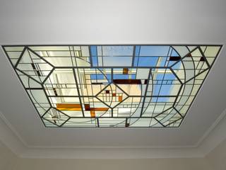 Modern art glas voor oud herehuis, artglas artglas 餐廳