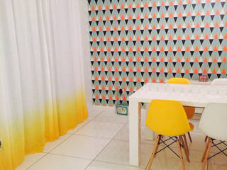 Yellow Ombre linen curtain by Lovely Home Idea, LOVELY HOME IDEA LOVELY HOME IDEA Modern Pencere & Kapılar Perde & Tüller