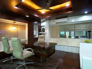 office kamal carporation , manoj bhandari architects manoj bhandari architects Modern Study Room and Home Office