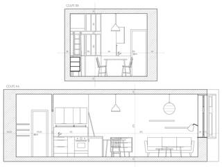 Rénovation studio "place Saint-Paul", AÏDO AÏDO Living room