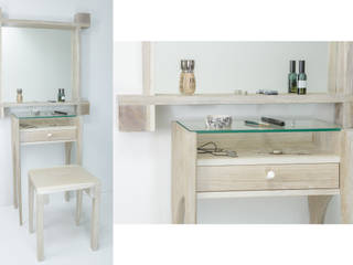 Console / Dressing Table, bleached oak, Meble Autorskie Jurkowski Meble Autorskie Jurkowski ทางเดินสไตล์สแกนดิเนเวียห้องโถงและบันได