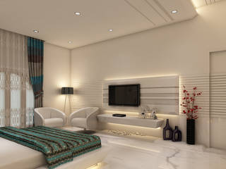 Master Bedroom, K Mewada Interior Designer K Mewada Interior Designer モダンスタイルの寝室