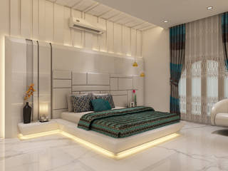 Master Bedroom, K Mewada Interior Designer K Mewada Interior Designer Modern Bedroom