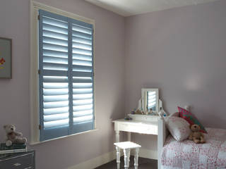 Faux Leather and Suede Shutters , The New England Shutter Company The New England Shutter Company Espacios