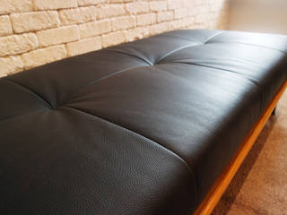 Modern leather sofa, Design-namu Design-namu Modern living room