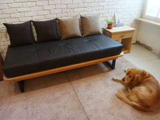 Modern leather sofa, Design-namu Design-namu Modern living room