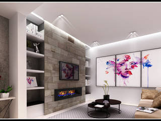 F House, AG Interior Design AG Interior Design Salon moderne