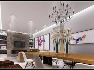 F House, AG Interior Design AG Interior Design Salas de estilo moderno