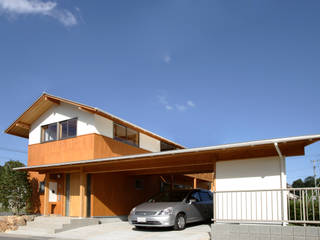 Ha-House okayama , 三宅和彦／ミヤケ設計事務所 三宅和彦／ミヤケ設計事務所 Garagens e arrecadações minimalistas