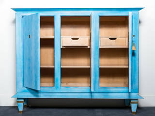 Cabinet in blue lacquer cloudy by Dominique circa 1940, BDV Deco et Dany Art design BDV Deco et Dany Art design ห้องอื่นๆ