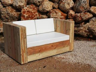 Fauteuil en bois de palette, Wood BC Wood BC ห้องนั่งเล่น