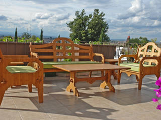 Juego de terraza fabricado de Bambú, Wedgewood Furniture Wedgewood Furniture Сад в стиле модерн