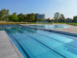 Restructuration de la piscine de plein air du Wacken, meyzaud & architectes meyzaud & architectes Moderne zwembaden