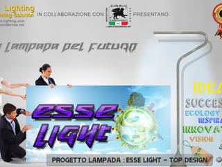 ESSE LIGHT - LA LAMPADA DEL FUTURO PROGETTATA DA STUDIO DE ROSA, Studio De Rosa Studio De Rosa Living room