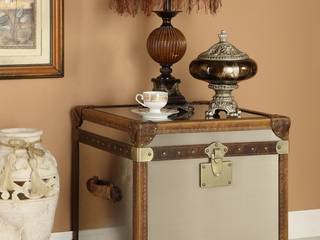 Classic Designs with Leather Vintage Side & Storage Trunks, Locus Habitat Locus Habitat Living room