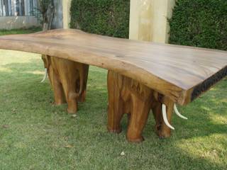 The Elephant Table, Mango Crafts Mango Crafts 러스틱스타일 다이닝 룸