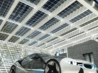 Solar-Glas-Carport, Solarterrassen & Carportwerk GmbH Solarterrassen & Carportwerk GmbH 모던스타일 차고 / 창고