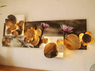 Handmade Wall Sculpture , Morbi Elegance AND Balaji Wall Texture Morbi Elegance AND Balaji Wall Texture Koridor & Tangga Gaya Asia