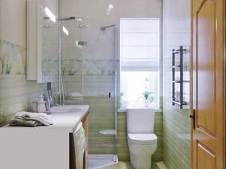 Дом-баня 130 м2 г. Москва, студия Design3F студия Design3F Modern bathroom