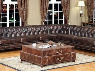 Designing your Leather Sofa in a Spacious Living Room, Locus Habitat Locus Habitat Phòng khách phong cách kinh điển