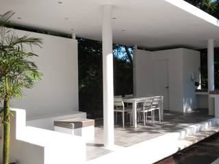 area comun condominio Azul en Playacar, sandro bortot arquitecto sandro bortot arquitecto Jardines de estilo moderno