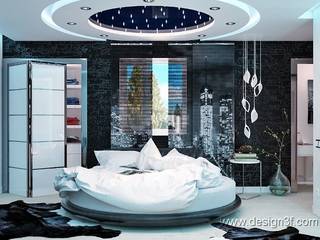 Спальня в стиле хай-тек, , студия Design3F студия Design3F Kamar Tidur Modern