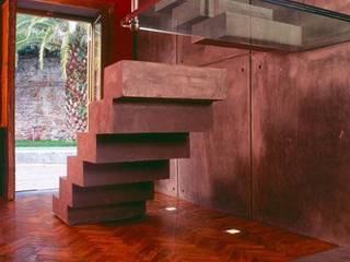 Stairs|wordwide 2004/2014 EMC | Architects Workshop Ingresso, Corridoio & Scale in stile moderno Scale,Legna,Arancia,Interior design,Mattone,Costruzione,Color legno,Pavimentazione,Pavimento,Sala