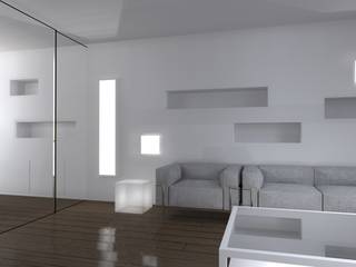 Casa M_R13 - The shape of the light, Arch. Tommaso Rossi Arch. Tommaso Rossi Living room