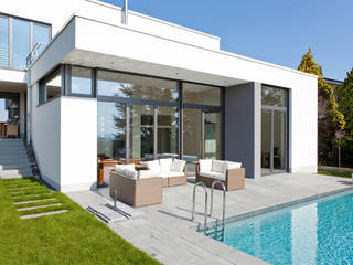 Wohnhaus mit Pool, Beck+Blüm-Beck Architekten Beck+Blüm-Beck Architekten Modern Evler