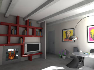 Villetta unifamiliare, Pesaro, Arch. Emanuele Tona Arch. Emanuele Tona Modern living room