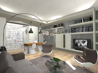 Ristrutturazione, Milano, Arch. Emanuele Tona Arch. Emanuele Tona Living room