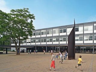 Sanierung Grundschule Rolandstraße, Düsseldorf, Michael van Ooyen Architekt BDA Michael van Ooyen Architekt BDA Powierzchnie handlowe