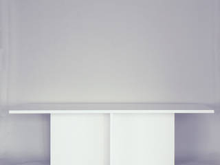 papptisch aus papier-wabenplatten, Frank Huster Frank Huster Minimalist dining room