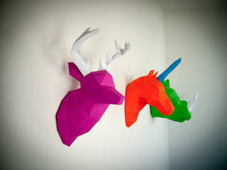 Papercraft wallart, Papertrophy Papertrophy Eklektyczne ściany i podłogi Dekoracje ścienne