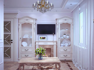 Квартира в Судаке в неоклассическом стиле, Студия дизайна ROMANIUK DESIGN Студия дизайна ROMANIUK DESIGN Living room
