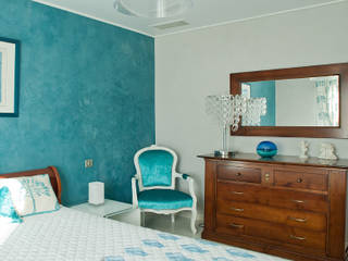 Boulouris - chambre bleue , B.Inside B.Inside ラスティックスタイルの 寝室