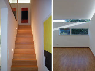 Neubau Doppelhaus München, heidenreich architektur heidenreich architektur Modern corridor, hallway & stairs